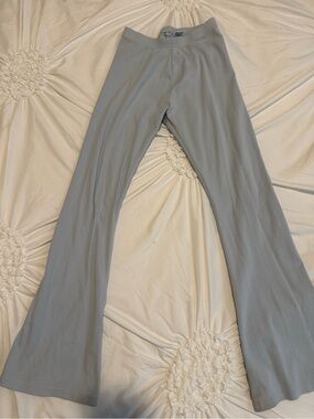 Old Navy Light Blue Ribbed Flared Leggings